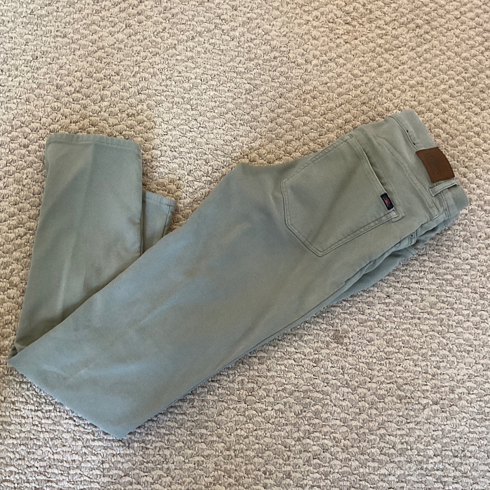 Men’s Faherty 5 pocket stretch slim fit pant in spring sage